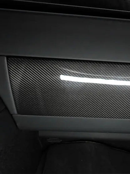 LHD Real Carbon Fiber Glove Box Panel Cover for Tesla Model Y Juniper (2025)