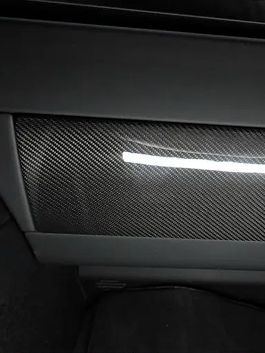 LHD Real Carbon Fiber Glove Box Panel Cover for Tesla Model Y Juniper (2025)