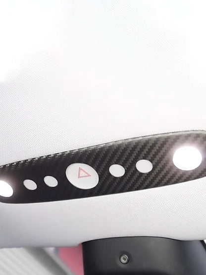 Real Carbon Fiber Reading Light Switch Panel Cover for Tesla Model Y Juniper (2025)