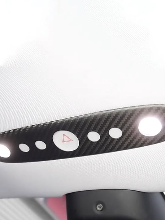 Real Carbon Fiber Reading Light Switch Panel Cover for Tesla Model Y Juniper (2025)