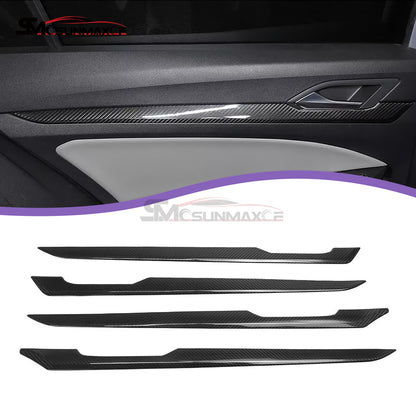 Volkswagen Golf 8 MK8 GTI GTE GTD R-Line Carbon Fiber Door Panel Trim (2020-2024)