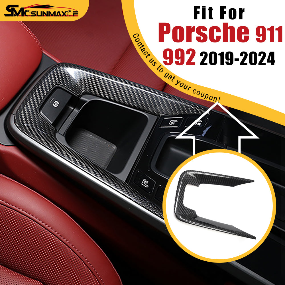 Porsche 911 992 Carbon Fiber Center Console Trim (2019-2024)