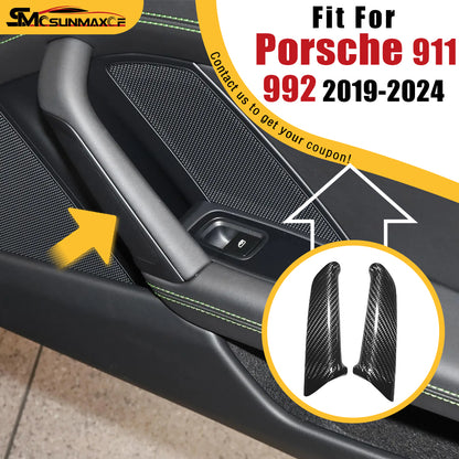 Porsche 911 992 Carbon Fiber Door Armrest Trim (2019-2024)