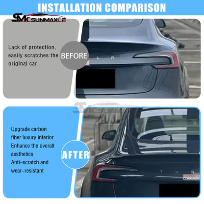 Real Carbon Fiber Rear Trunk Spoiler for Tesla Model Y Juniper Performance (2025)