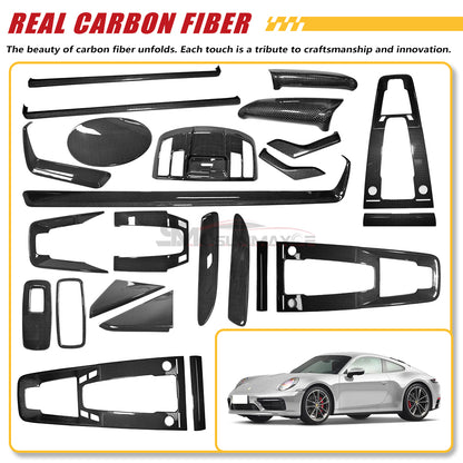 Porsche 911 992 Carbon Fiber Shift Panel Trim (2020-2024)