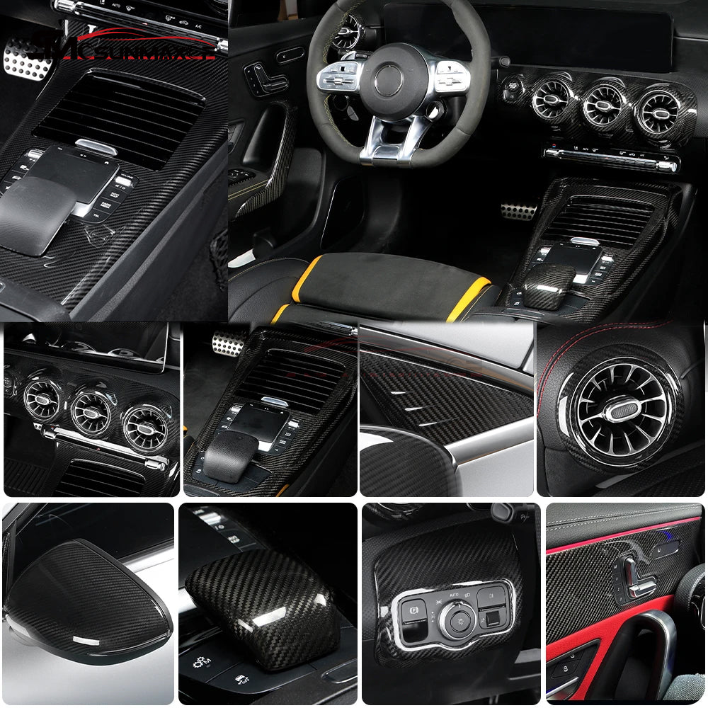 Mercedes-Benz W177 V177 CLA C118 A45S Carbon Fiber Headlight Switch Cover