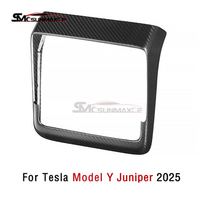 Real Carbon Fiber Rear Air Vent Frame Cover for Tesla Model Y Juniper (2025)