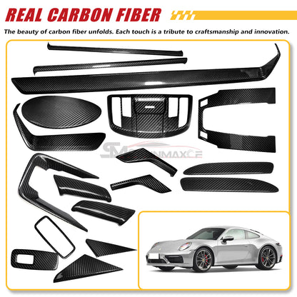 Porsche 911 992 Carbon Fiber Door Handle Stickers (2019-2024)