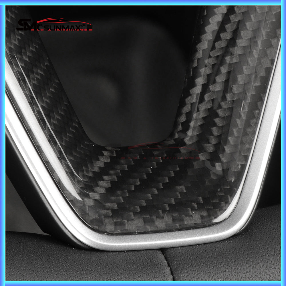 Real Carbon Fiber Steering Wheel Cover Trim for Tesla Model Y Juniper (2025)