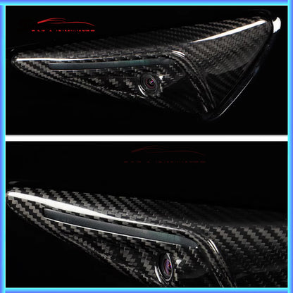 Real Carbon Fiber Side Fender Camera Turn Signal Cover for Tesla Model Y Juniper (2025)