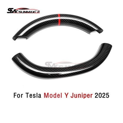 Real Carbon Fiber Steering Wheel Cover for Tesla Model Y Juniper 2025