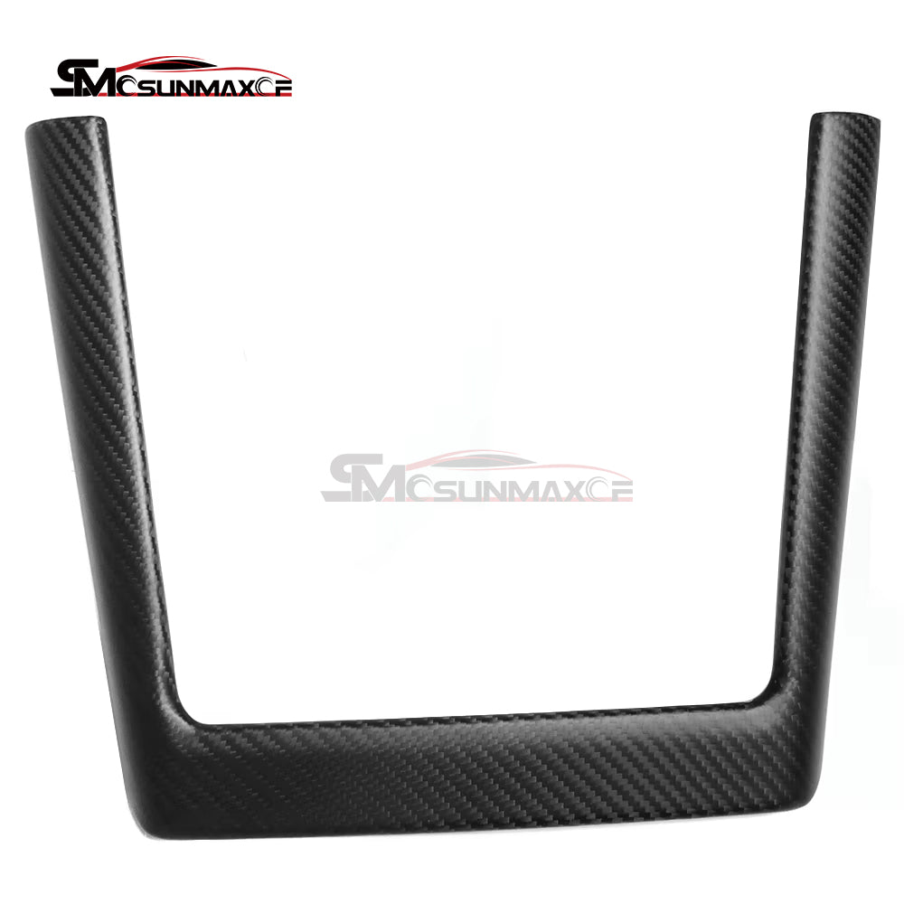 Real Carbon Fiber Wireless Charging Frame Cover for Tesla Model Y Juniper (2025)