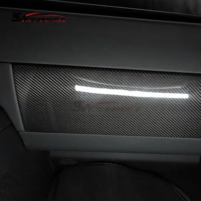 LHD Real Carbon Fiber Glove Box Panel Cover for Tesla Model Y Juniper (2025)