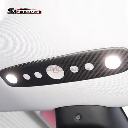 Real Carbon Fiber Reading Light Switch Panel Cover for Tesla Model Y Juniper (2025)