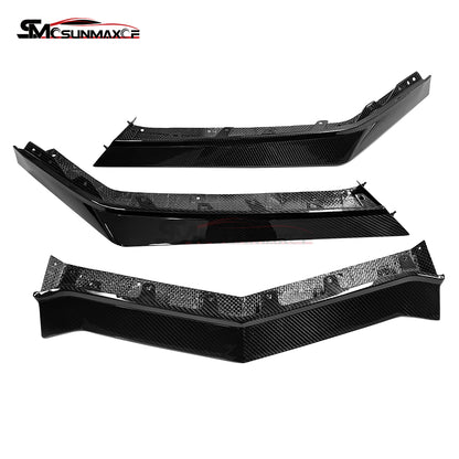 Lame de pare-choc avant en fibre de carbone pour Chevrolet Corvette C8 Z06 (2020-2024) 