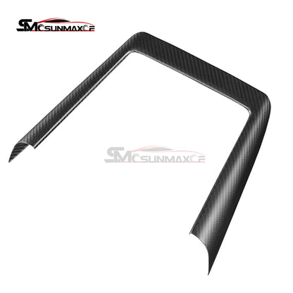 Real Carbon Fiber Wireless Charging Frame Cover for Tesla Model Y Juniper (2025)