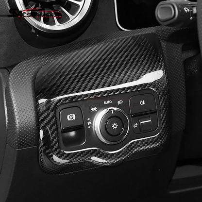 Mercedes-Benz W177 V177 CLA C118 A45S Carbon Fiber Headlight Switch Cover