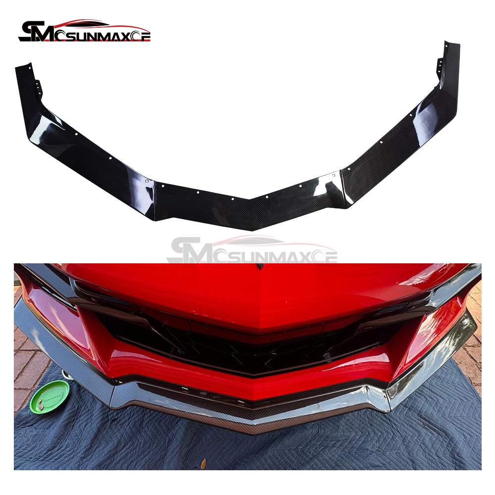 Lame de pare-choc avant en fibre de carbone pour Chevrolet Corvette C8 Z06 (2020-2024) 