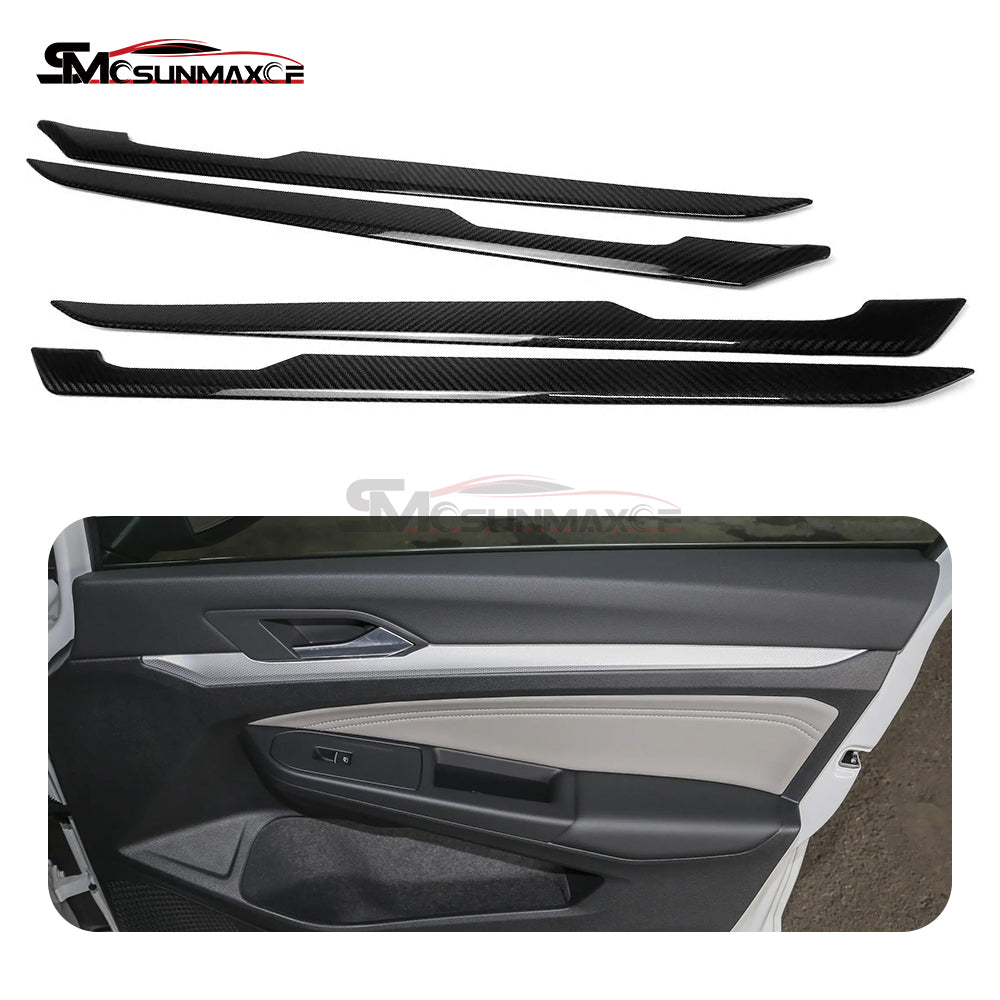 Volkswagen Golf 8 MK8 GTI GTE GTD R-Line Carbon Fiber Door Panel Trim (2020-2024)