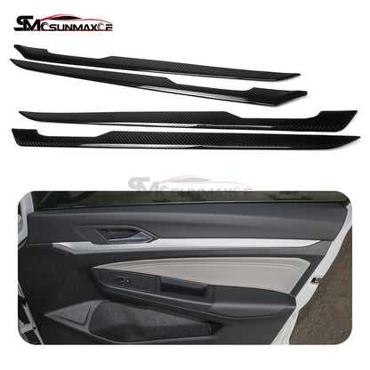 Volkswagen Golf 8 MK8 GTI GTE GTD R-Line Carbon Fiber Door Panel Trim (2020-2024)